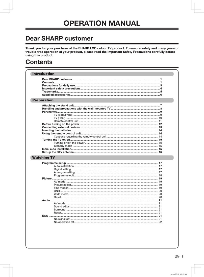 Sharp LC-40LX360H-BK User manual