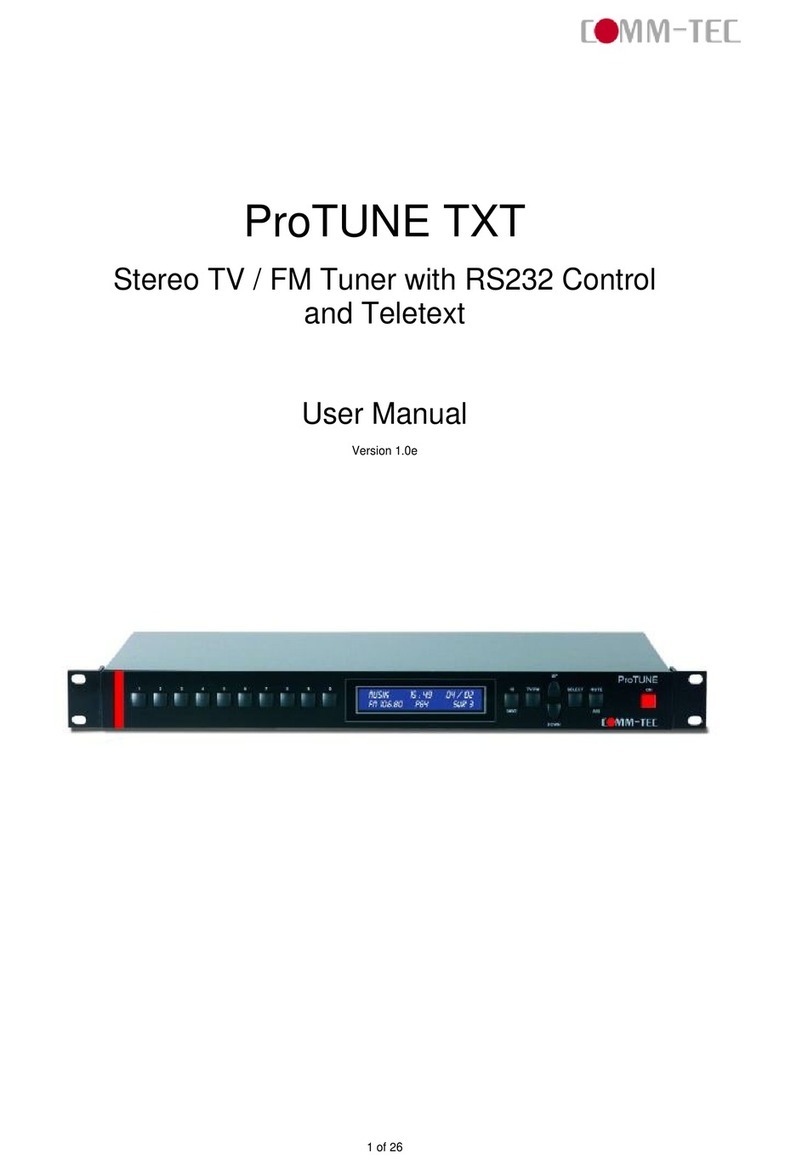 Comm-Tec ProTUNE TXT user manual