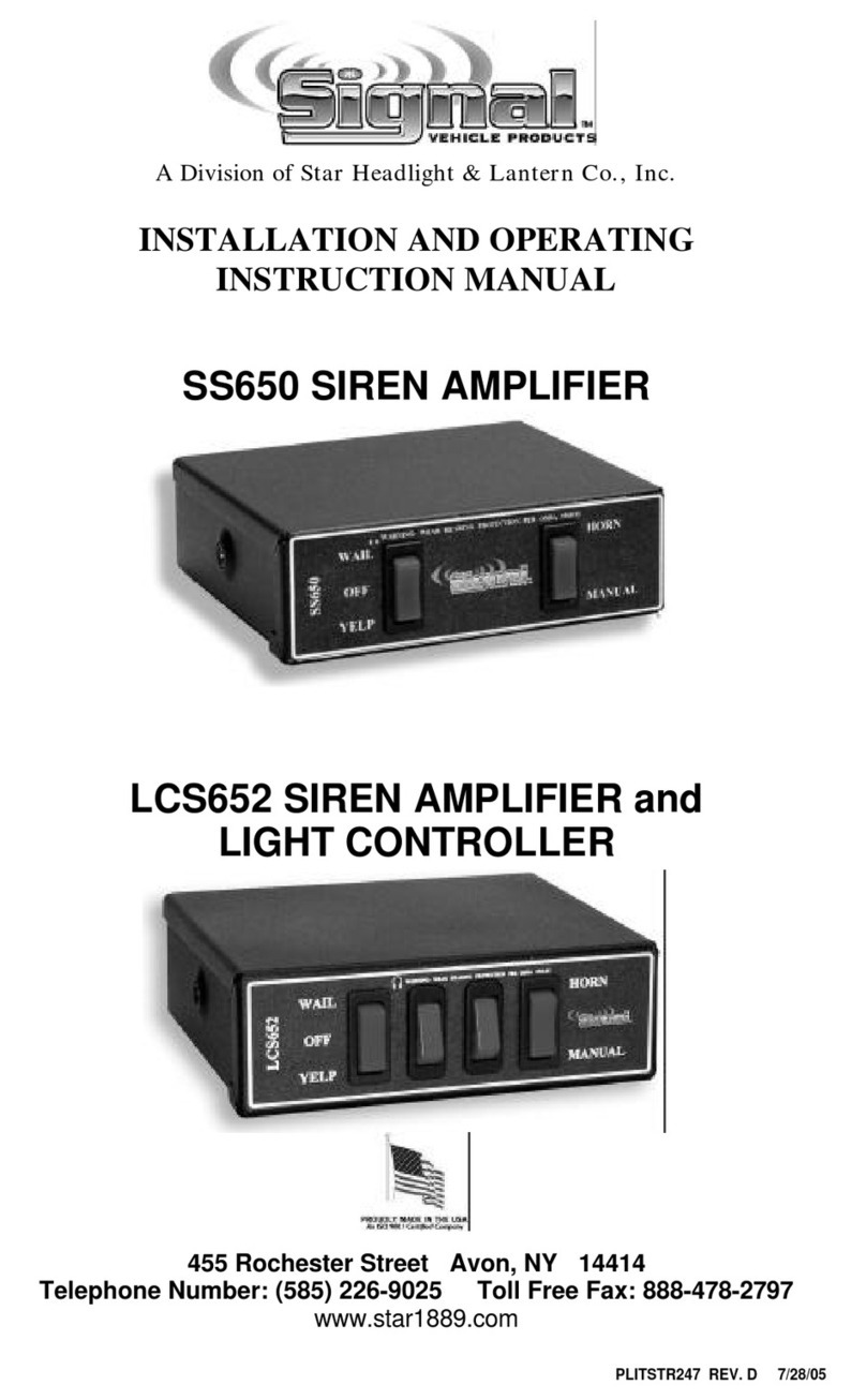 Signal SS650 Installation and operating instruction manual