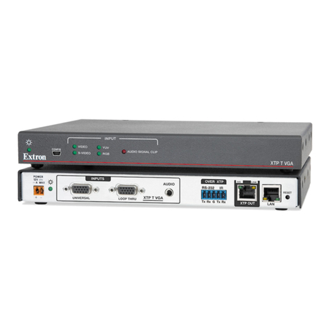 Extron electronics XTP T VGA Setup guide
