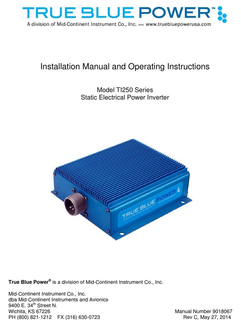 True blue power TI250 Series Installation and operating instructions