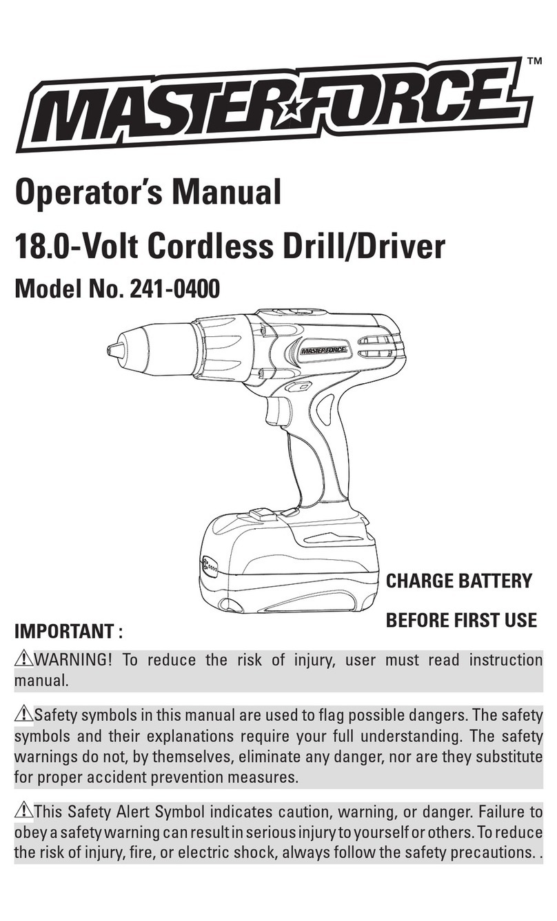 MasterForce 241-0400 User manual