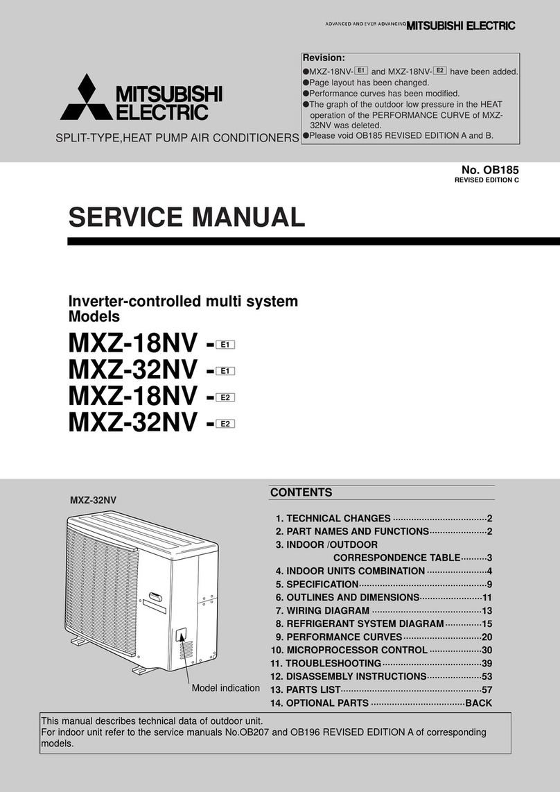Mitsubishi Electric MXZ-18NV User manual