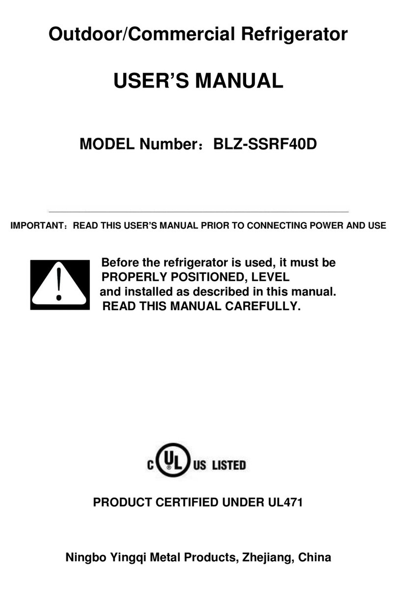 Ningbo Yingqi Metal Products BLZ-SSRF40D user manual Ningbo Yingqi Metal Products BLZ-SSRF40D user manual