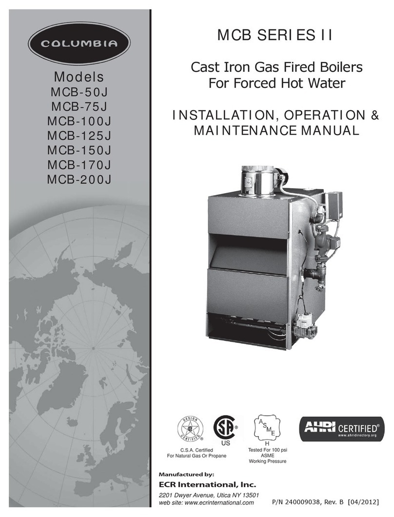 Columbia MCB-50J Installation, operation & maintenance manual