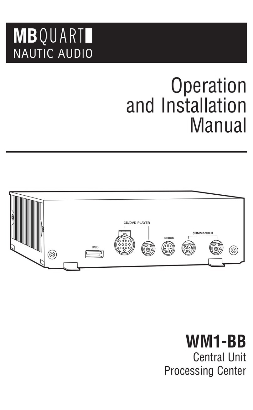 MB QUART WM1-BB Operation and installation manual