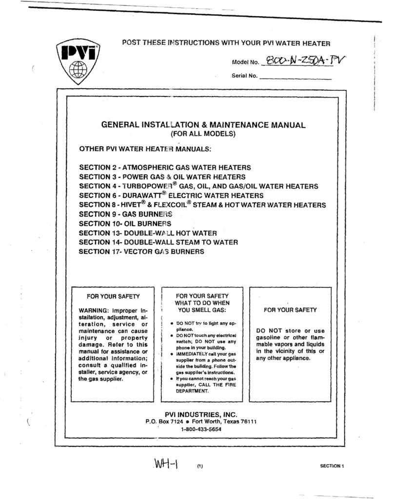 PVI Industries 800-N-Z5DA-PV User manual