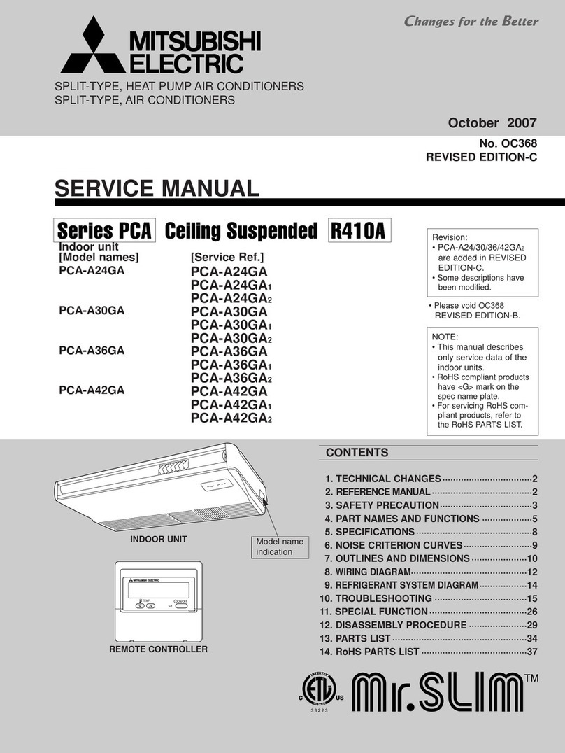 Mitsubishi Electric Mr.SLIM PCA-A24GA User manual Mitsubishi Electric Mr.SLIM PCA-A24GA User manual