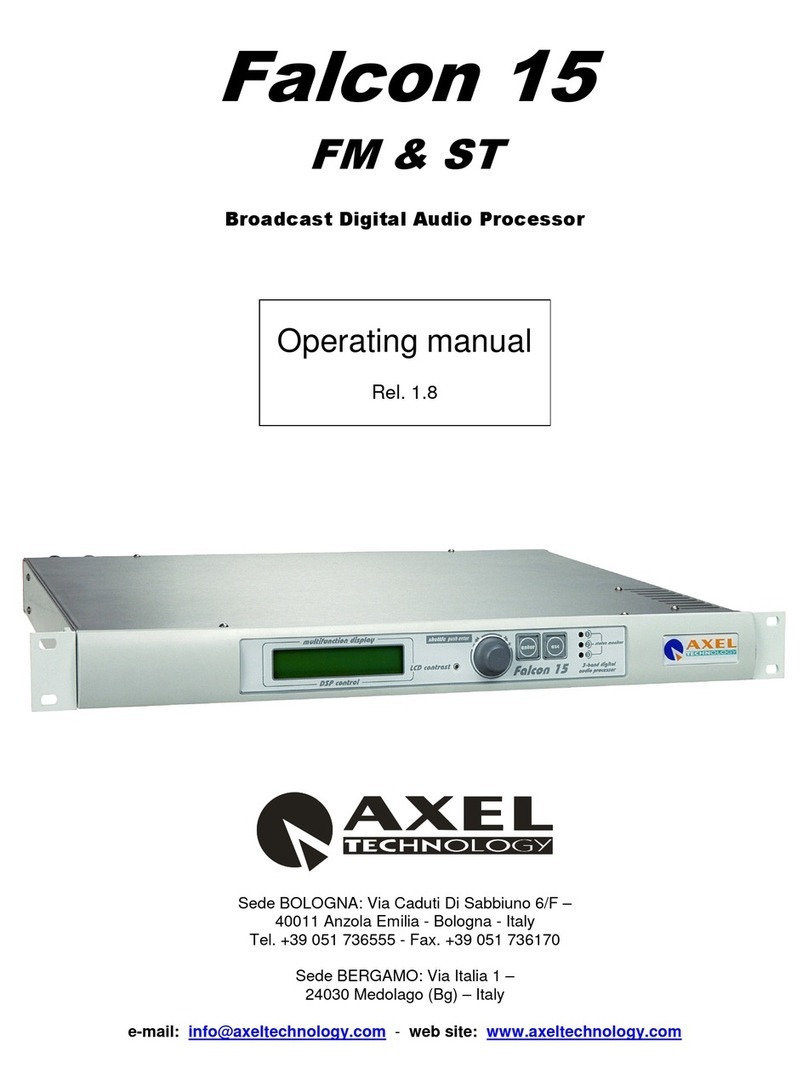 Axel Falcon 15 operating manual