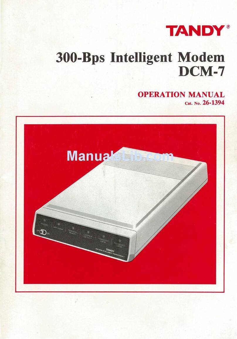 Tandy DCM-7 User manual