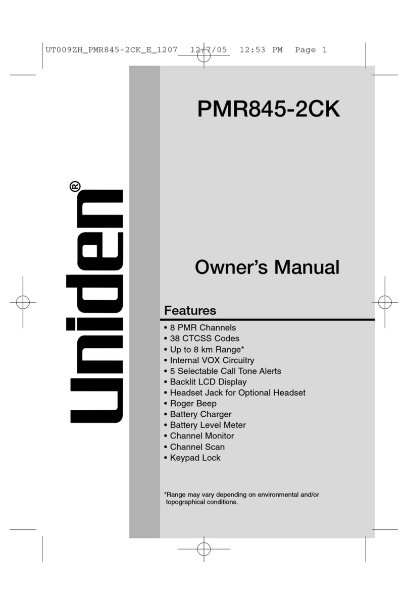 Uniden PMR845-2CK User manual Uniden PMR845-2CK User manual