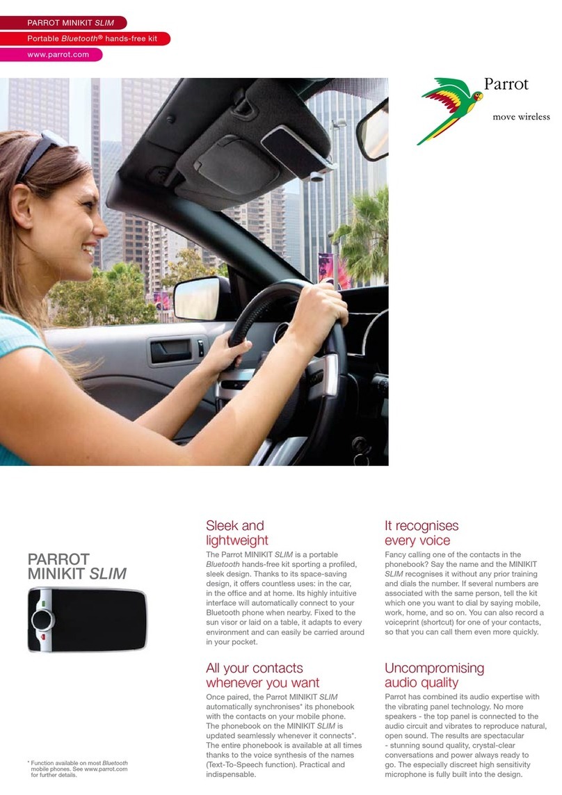 Parrot MINIKIT SLIM User manual Parrot MINIKIT SLIM User manual