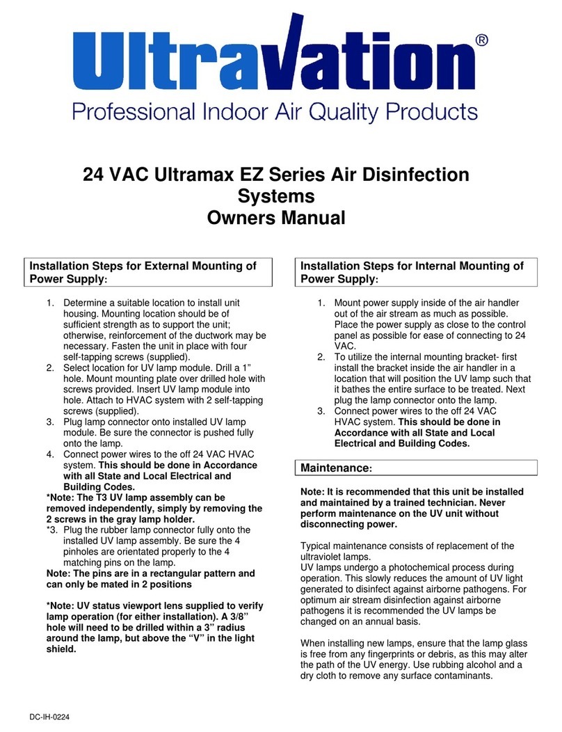 Ultravation Ultramax EZ Series owner's manual