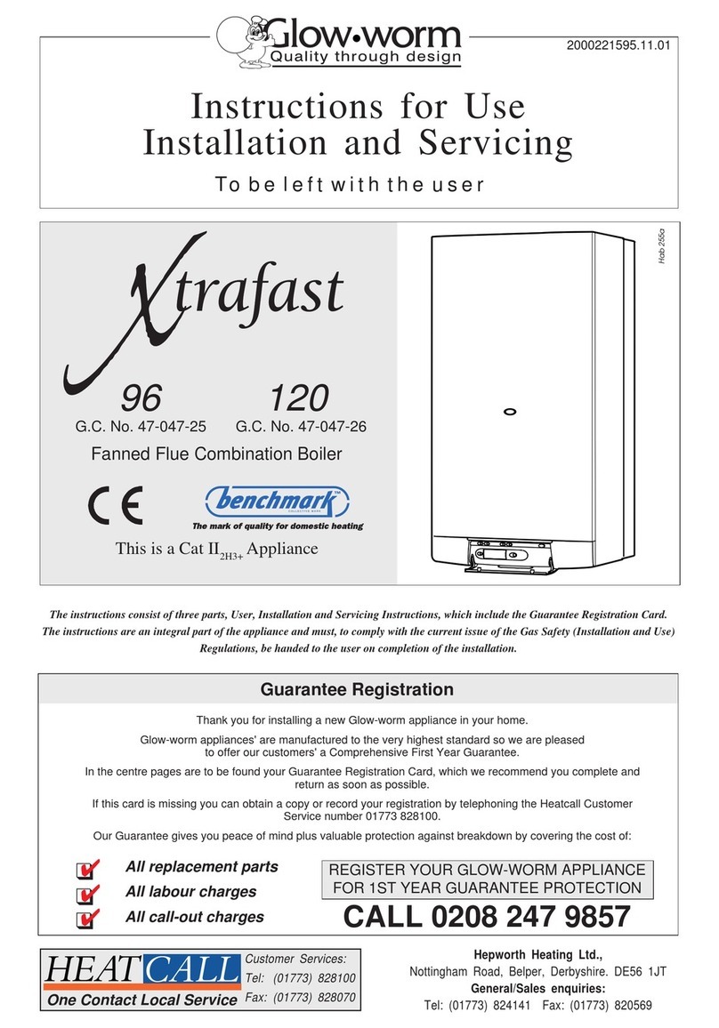 Glowworm Xtrafast 96 Operating manual