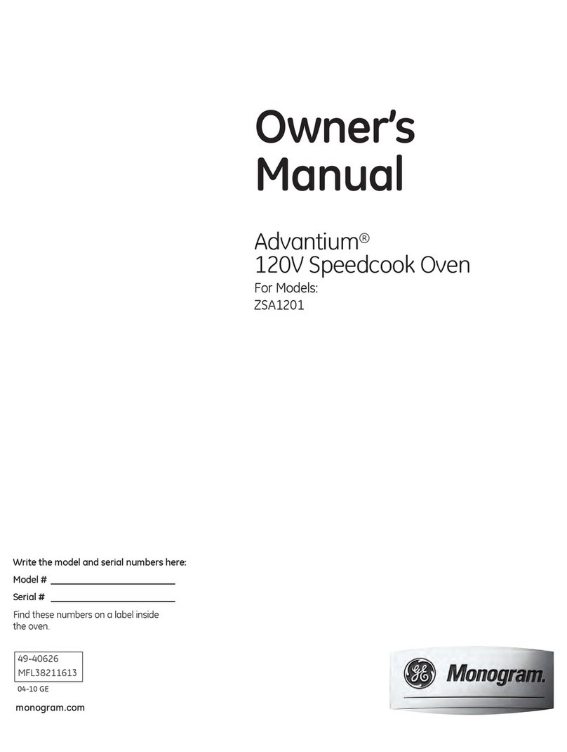 Monogram Advantium ZSA1201 User manual