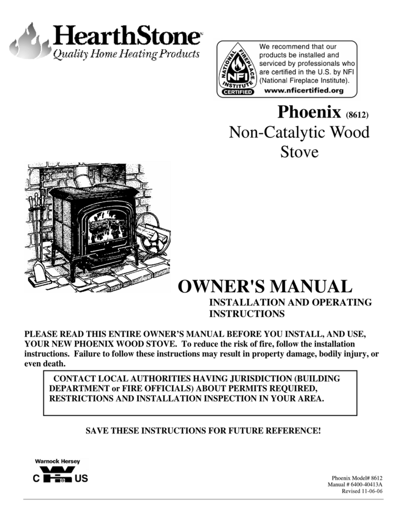 HearthStone Phoenix 8612 owner's manual