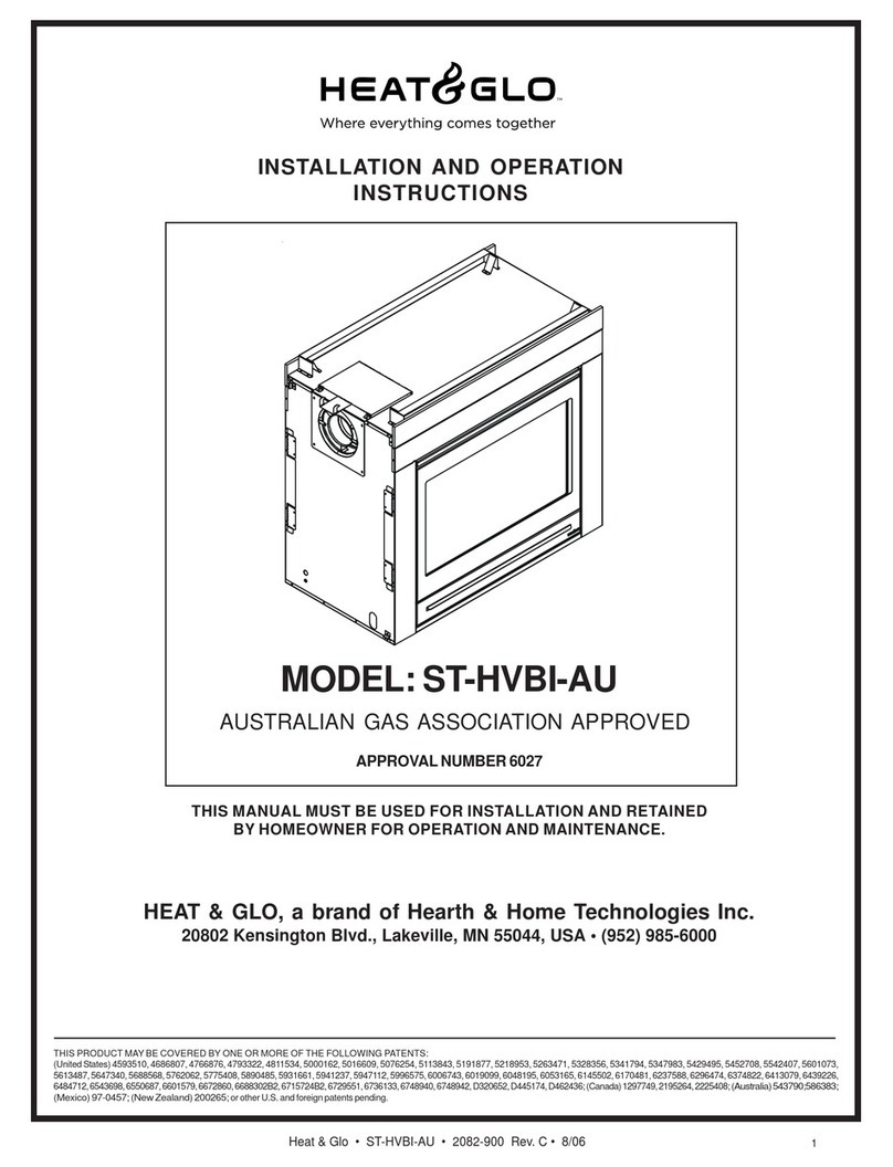 Heat & Glo ST-HVBI-AU Installation and operation instructions Heat & Glo ST-HVBI-AU Installation and operation instructions