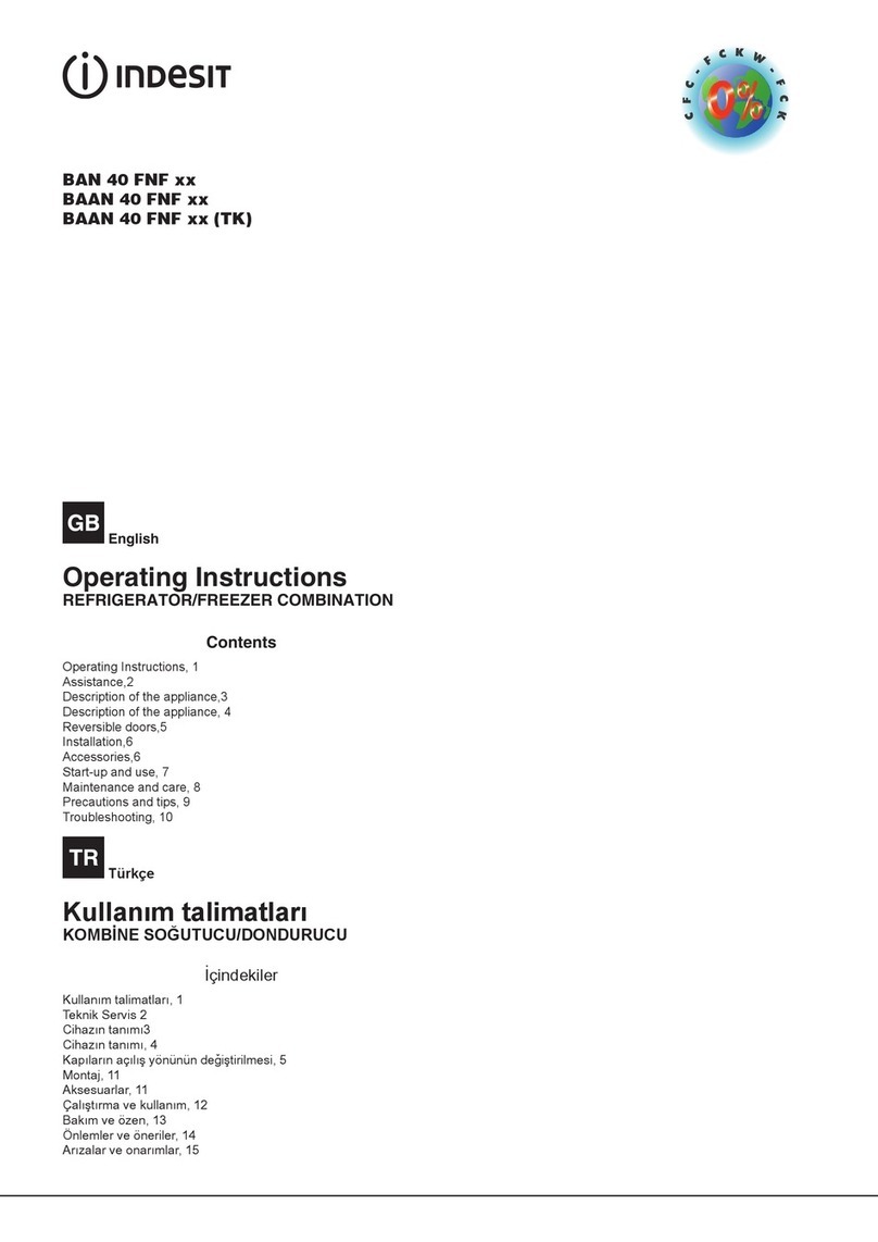 Indesit BAN 40 FNF xx operating instructions