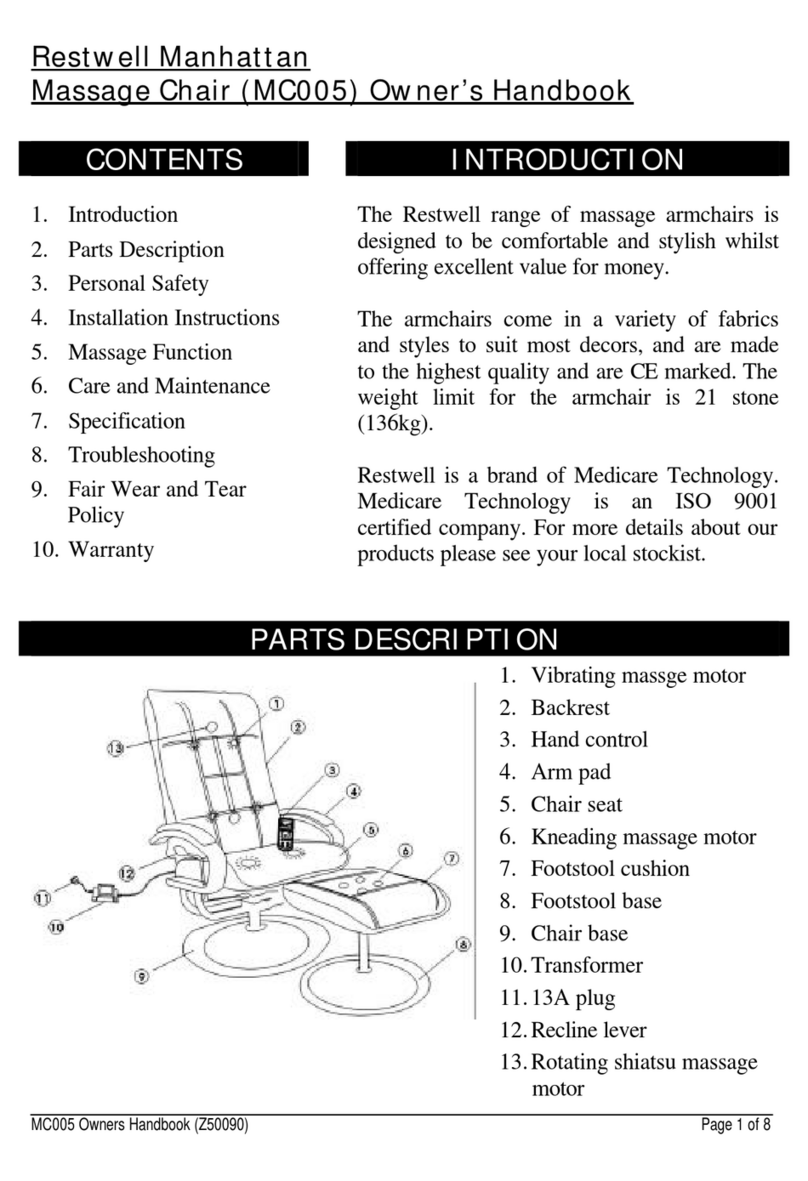 Restwell Manhattan MC005 User guide