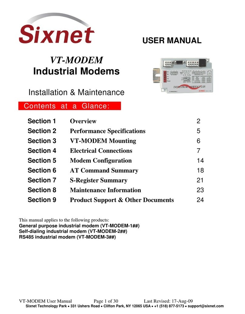 Sixnet VT-MODEM user manual