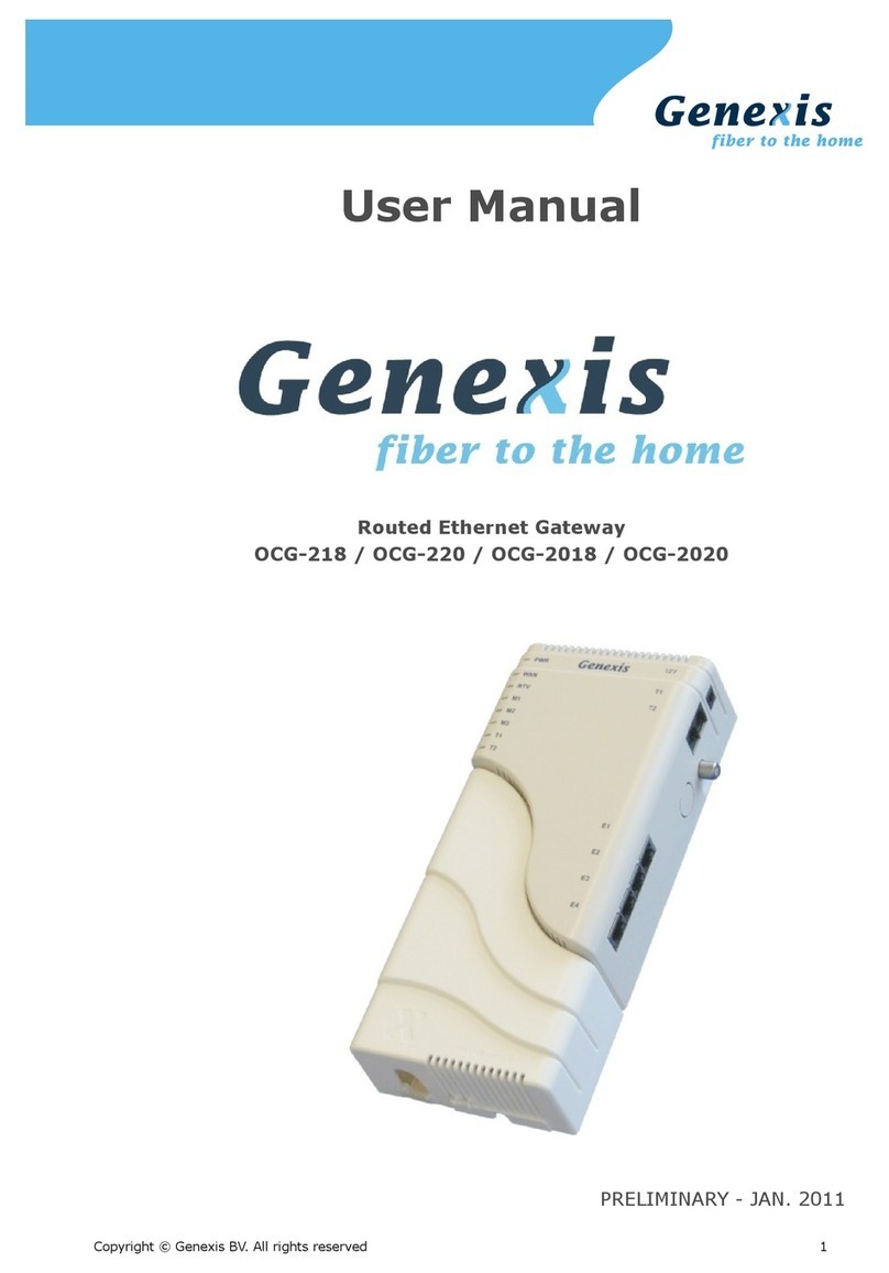 Genexis OCG-218 User manual