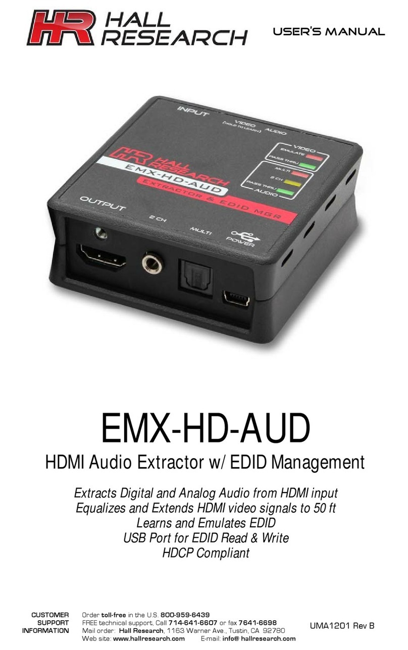 HR EMX-HD-AUD user manual