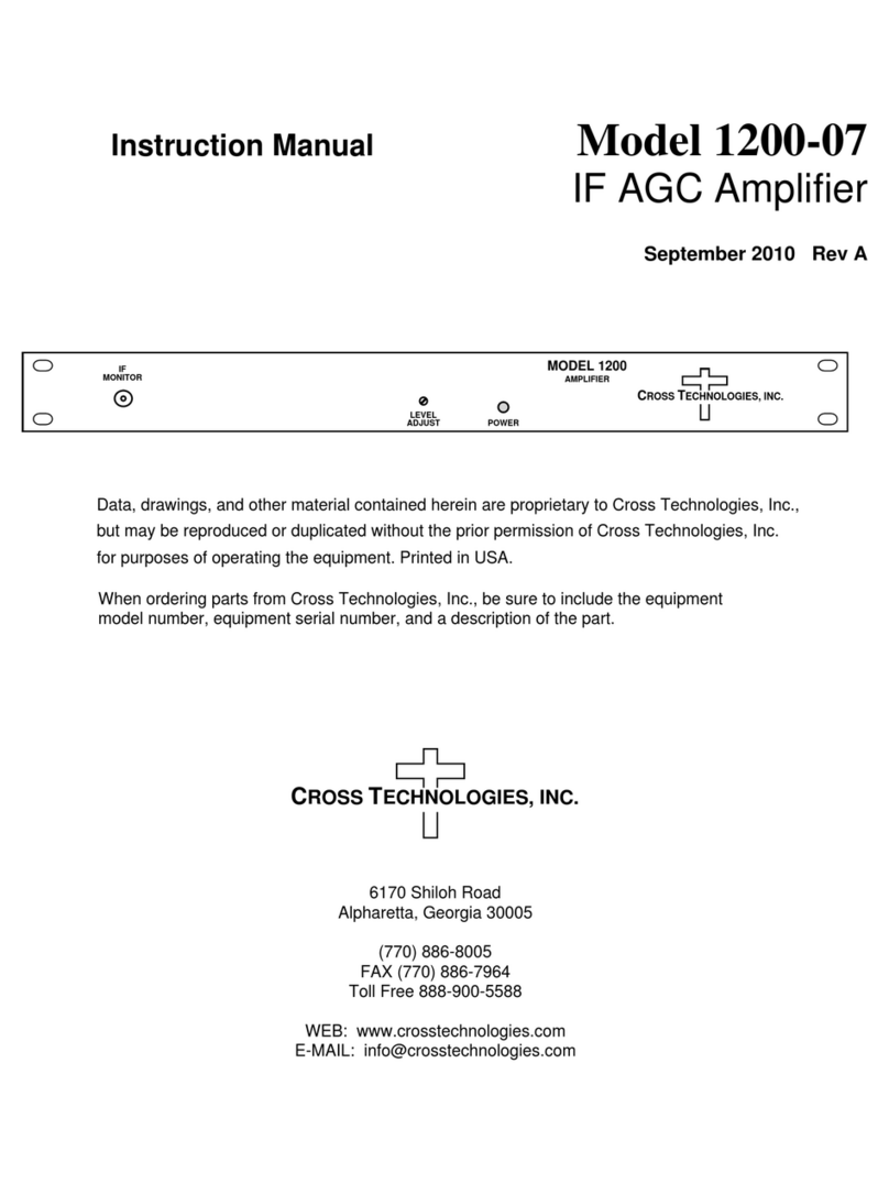 Cross Technologies 1200-07 instruction manual