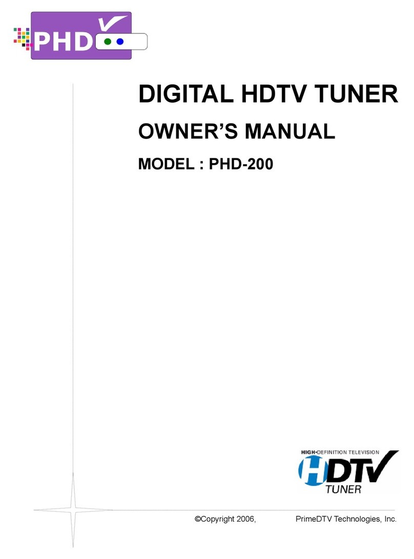 PrimeDTV Technologies PHD-200 owner's manual