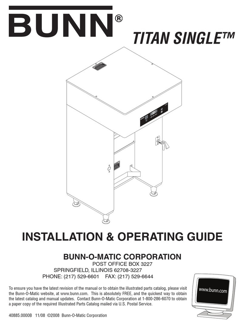 Bunn TITAN SINGLE Installation & operating guide