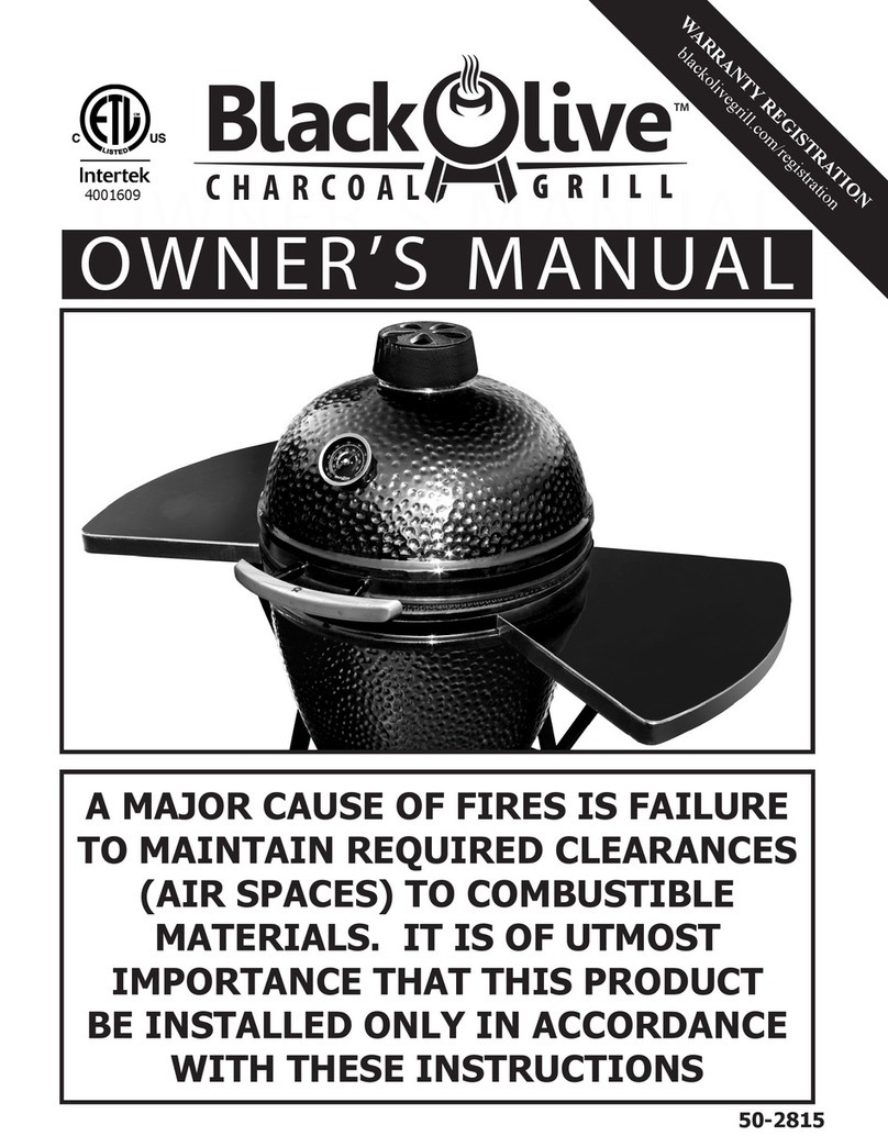 Black olive Charcoal Grill owner's manual