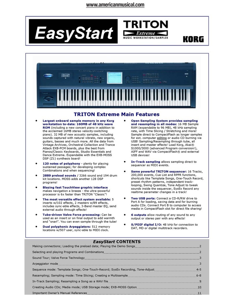 Triton Music Keyboard Easy start