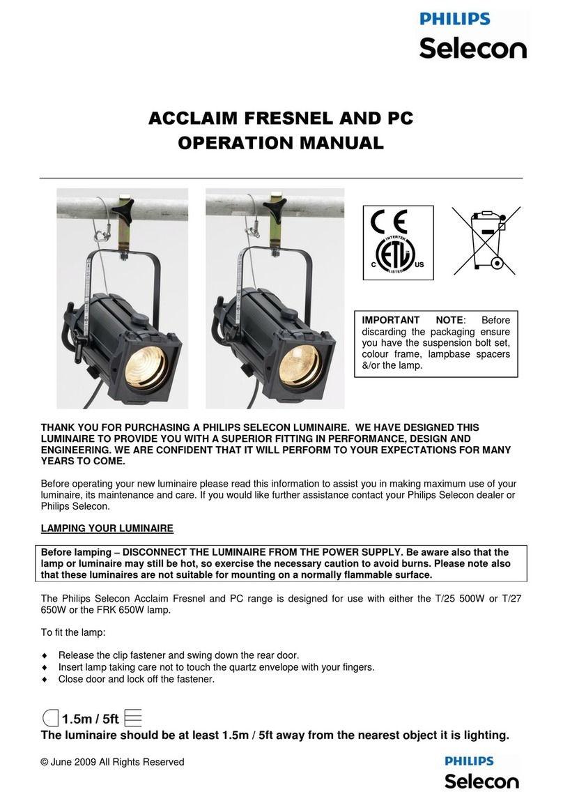 Philips Selecon Operation manual