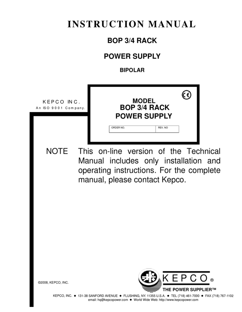 KEPCO BOP 3/4 RACK User manual
