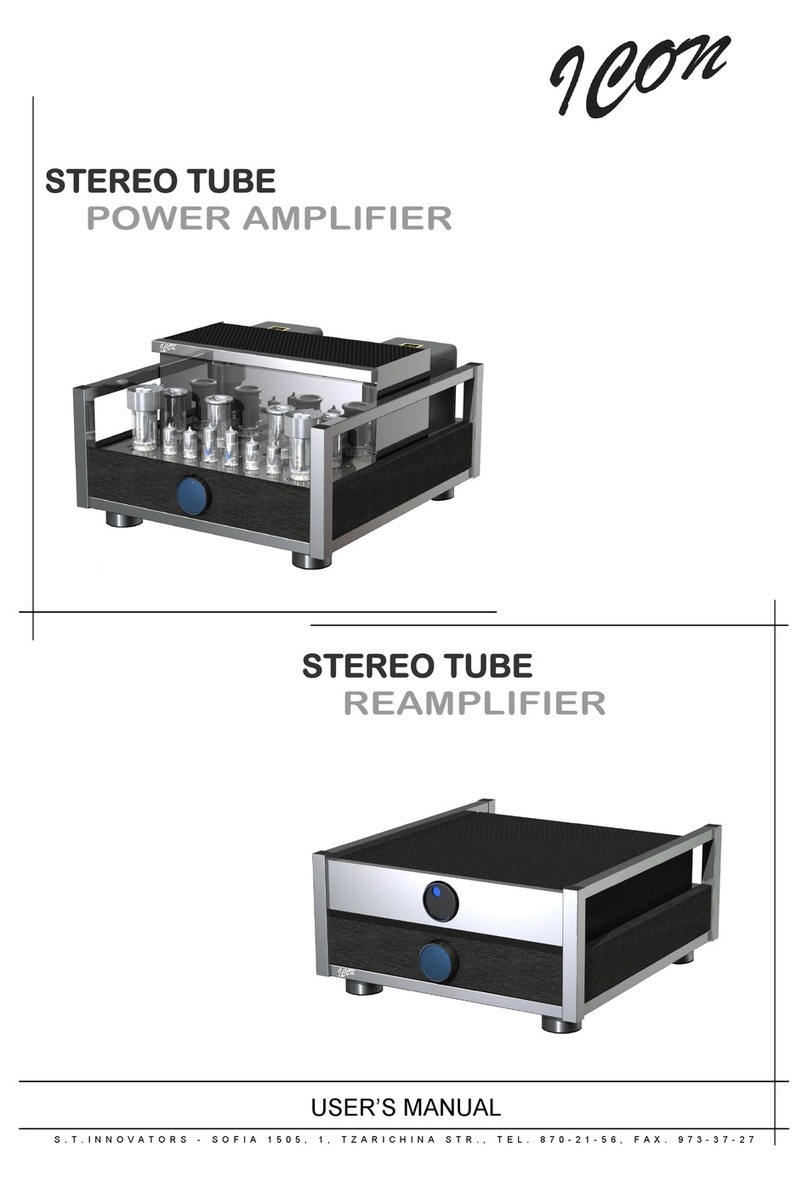 ICON STEREO TUBE POWER AMPLIFIER user manual