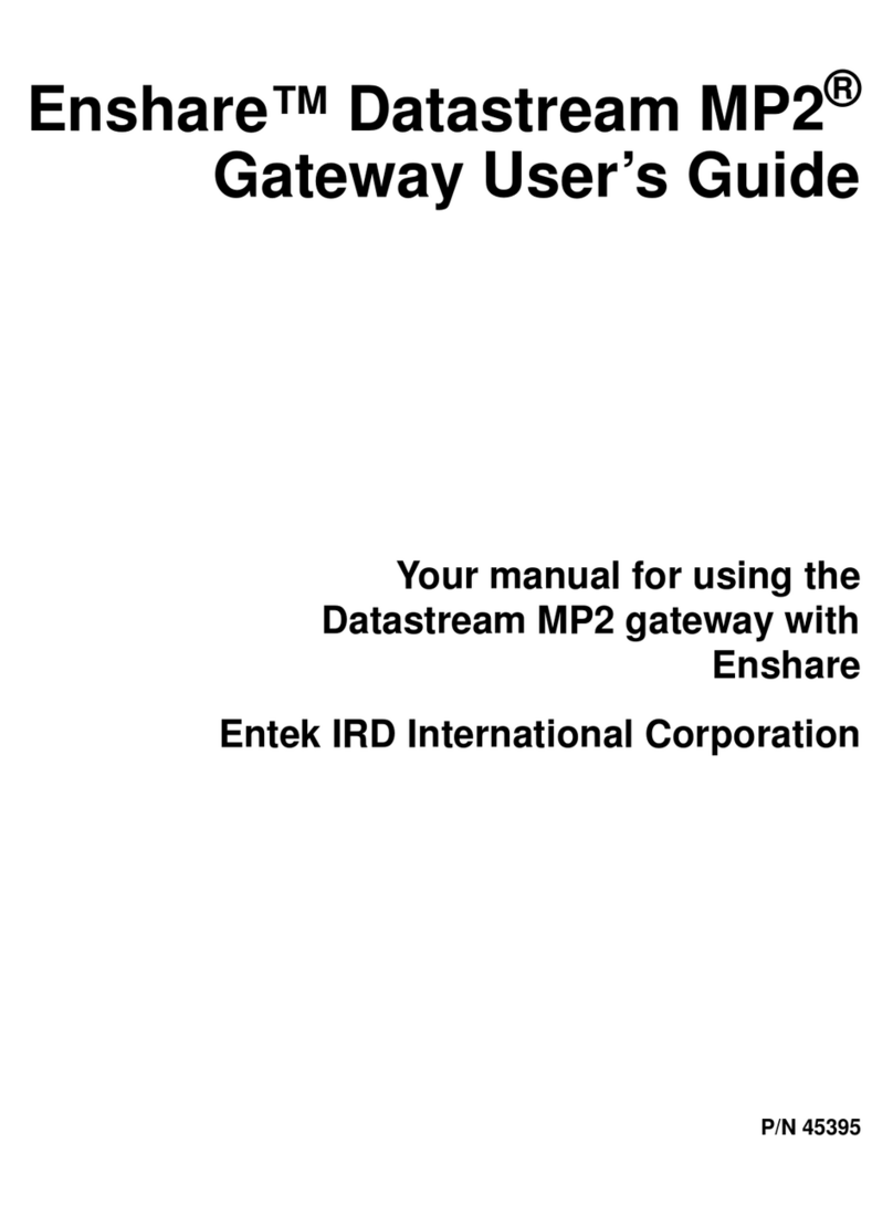 Entek IRD Enshare Datastream MP2 user guide