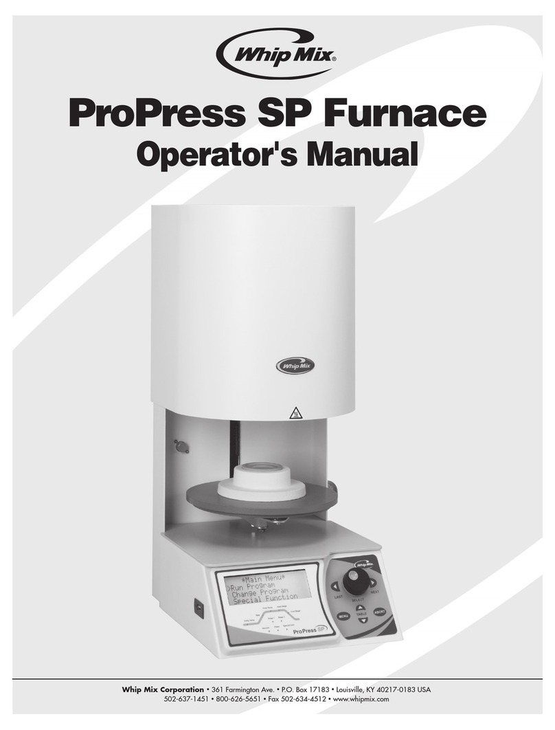 Whip Mix ProPress SP Operator's manual Whip Mix ProPress SP Operator's manual