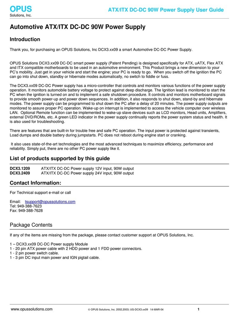 Opus DCX3.1209 User manual