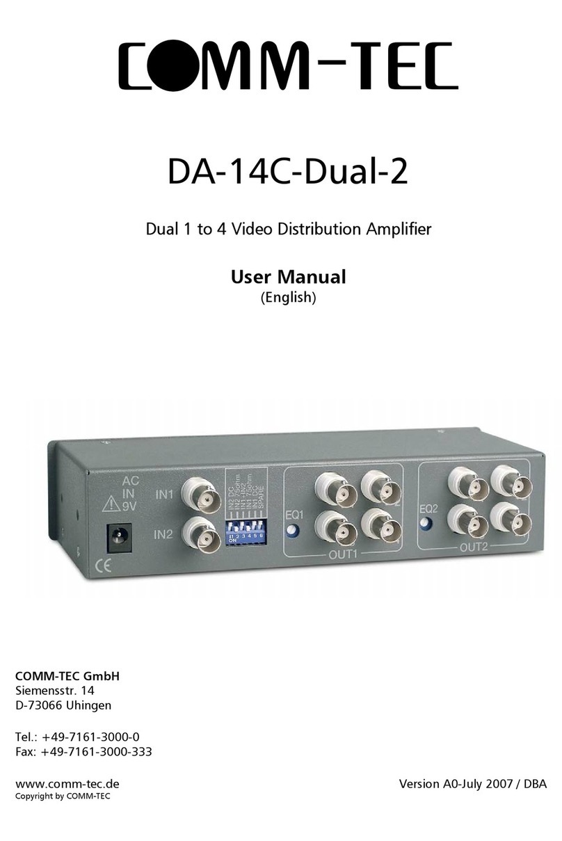 Comm-Tec DA-14C-Dual-2 user manual