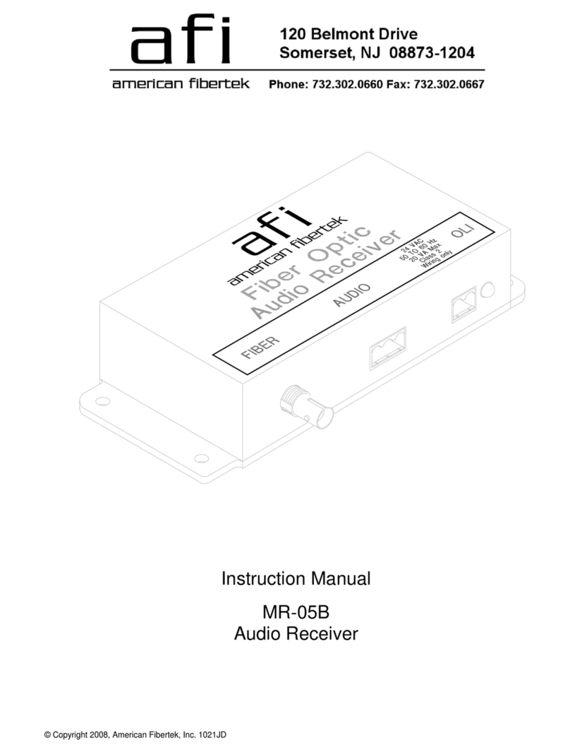 American Fibertek MR-05B instruction manual