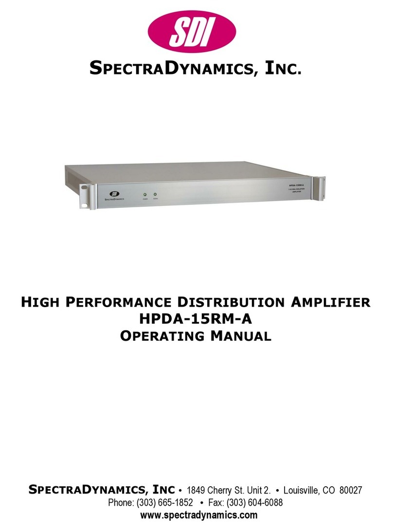 SpectraDynamics HPDA-15RM-A operating manual