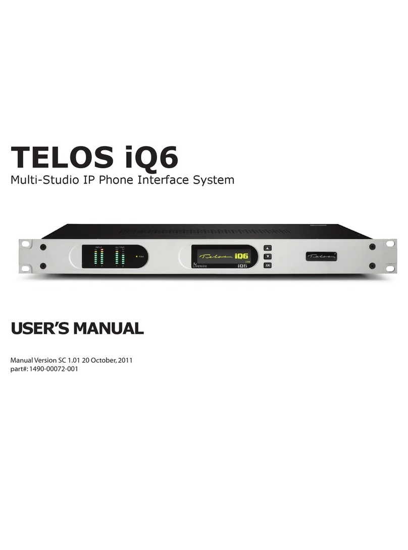 Telos IQ6 TELCO user manual