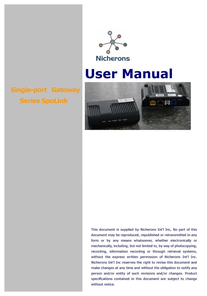Nicherons Series SpoLink user manual