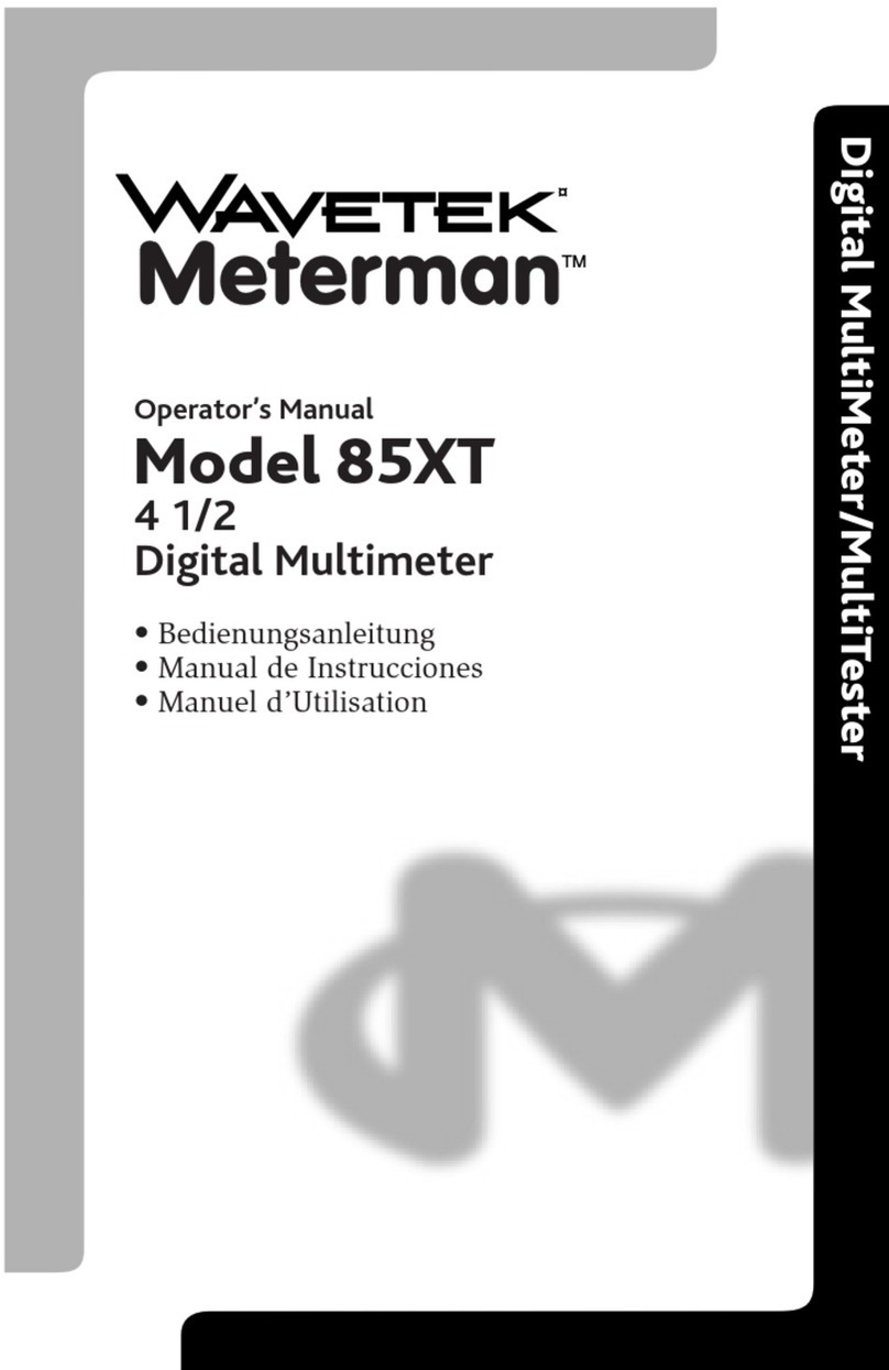 Wavetek Meterman 85XT User manual