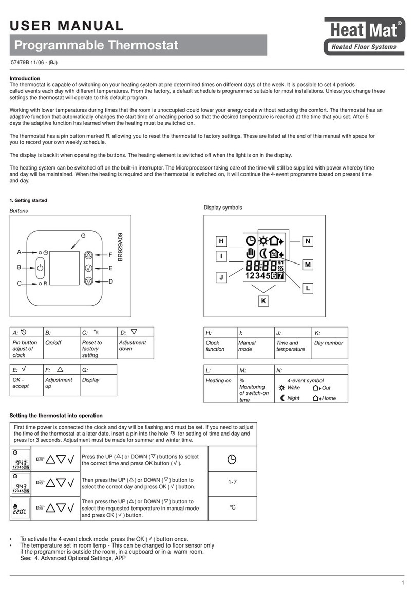HeatMat Programmable Thermostat User manual