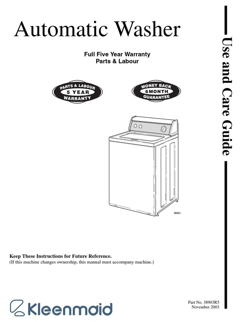 Kleenmaid 38903R5 Use and care guide