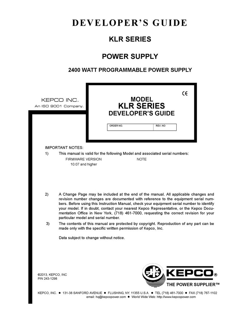 KEPCO KLR SERIES Developer's guide