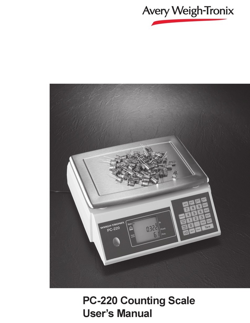 Avery Weigh-Tronix PC-220 User manual