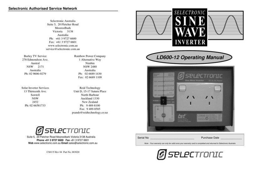 Selectronic LD600-12 User manual Selectronic LD600-12 User manual