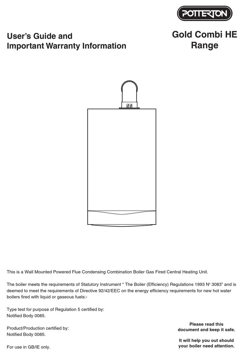 Potterton Gold Combi HE User's guide and important warranty information