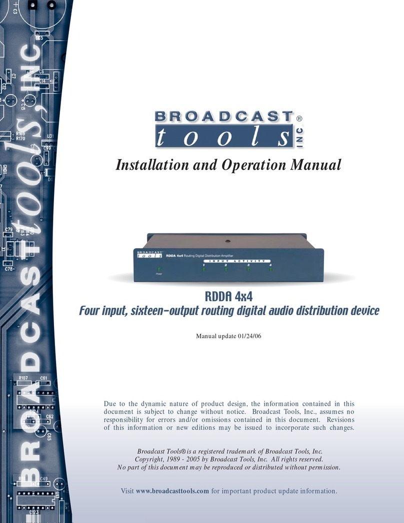 Broadcast Tools RDDA 4x4 Installation and operation manual